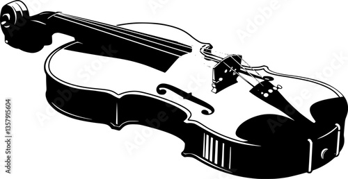 violin silhouette black vector
