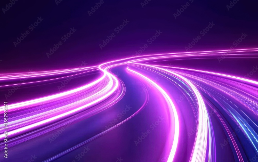 Abstract Purple and White Light Trails Curve Design Abstract Purple and White Light Trails Curve Design