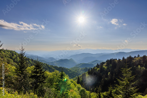 Sunset Blueride Parkway - Appalachian Mountains