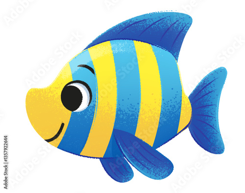 angel fish on white background isolated