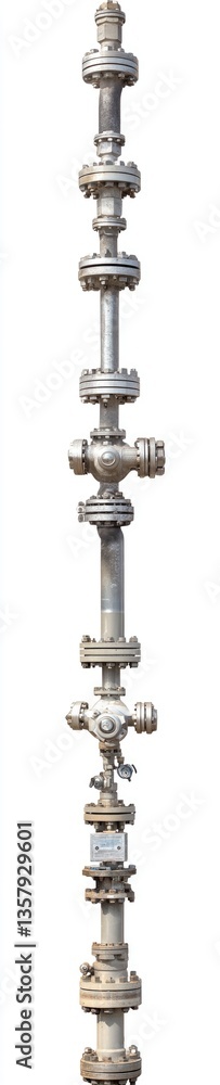 A tall metal pole with various metal objects on top, great for backgrounds and decorative elements A tall metal pole with various metal objects on top, great for backgrounds and decorative elements