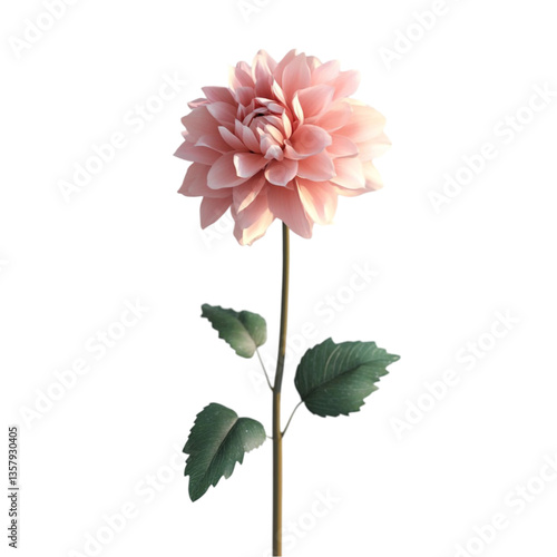 Pink Dahlia Flower in a Glitch Art World Surreal and Dreamlike