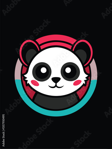 Cute Panda Logo Design