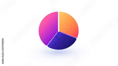 Free Download Colorful Gradient Pie Chart Illustration for Business and Data Visualization - GFXLoad