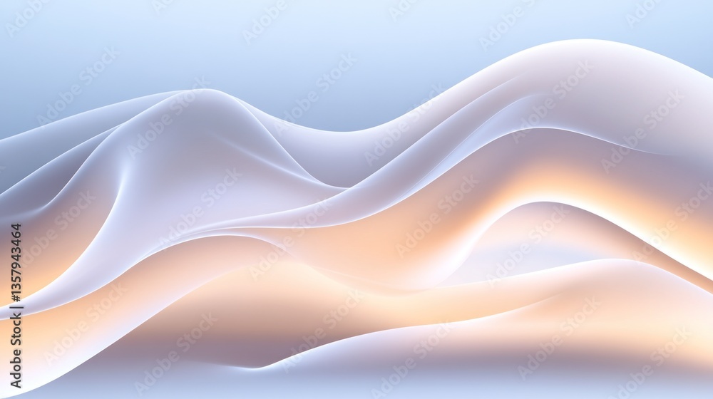 Obraz premium Abstract Pastel Waves Flowing Gently