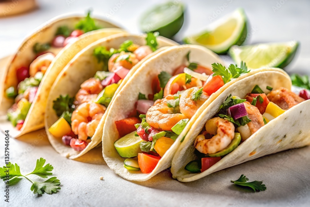 shrimp tacos in white background shrimp tacos in white background