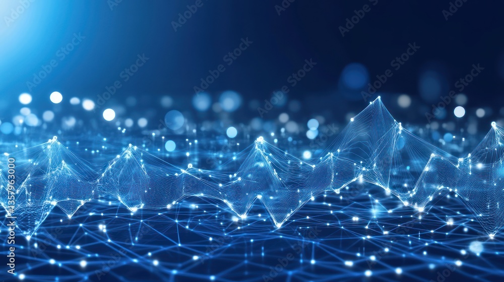 Obraz premium Abstract network data visualization