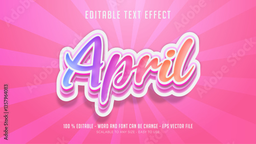 april editable text effect