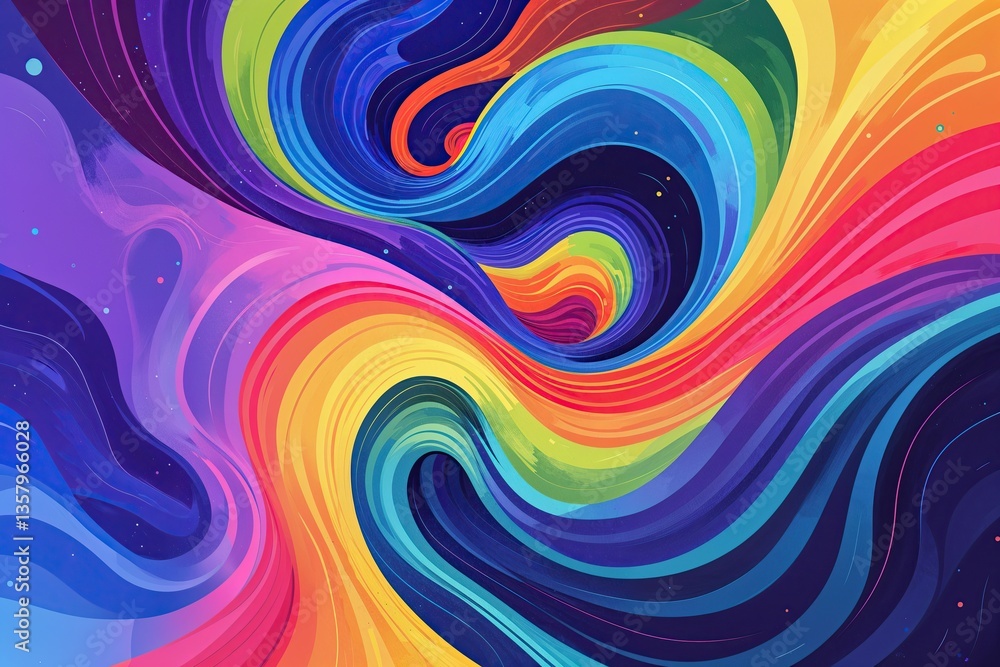Vibrant Chromatic Wave Artwork Showcasing Diversity and Connection Vibrant Chromatic Wave Artwork Showcasing Diversity and Connection