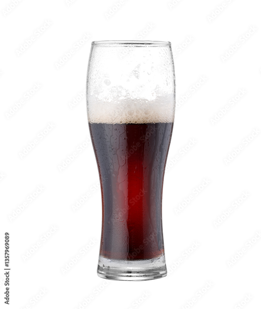 Half full glass of beer isolated on white Half full glass of beer isolated on white