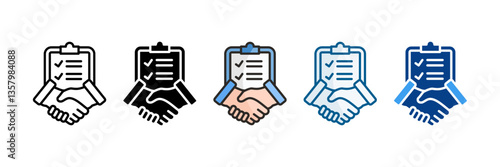 Accountability Icon Set Multiple Style Collection