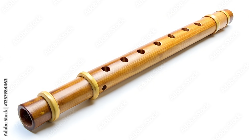 Naklejka premium flute on white background