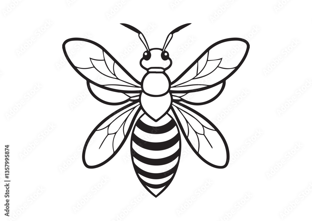 Honeybee silhouette vector illustration Honeybee silhouette vector illustration