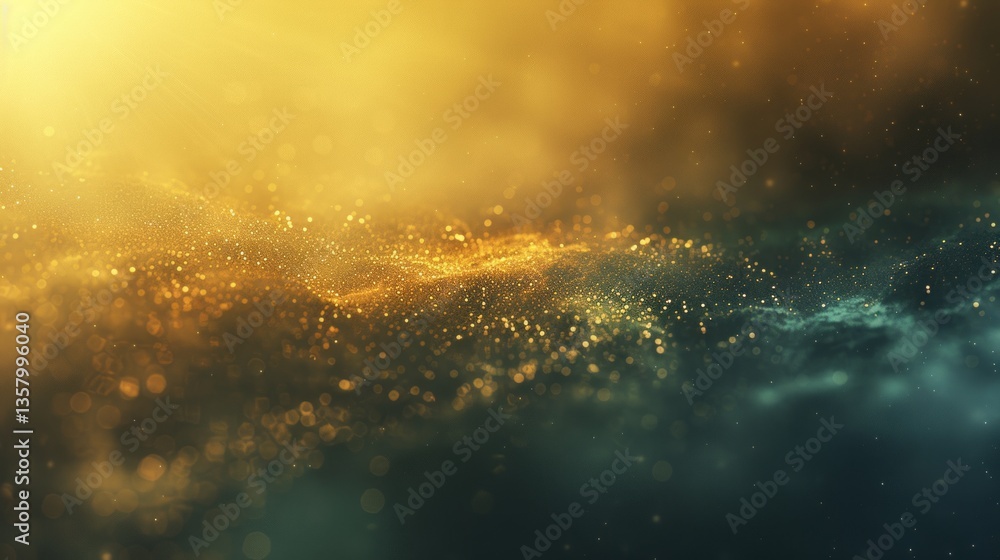 Golden Glittering Particle Wave Background, Shimmering Sparkles Abstract Design, Luxury Texture, Modern Art Backdrop Golden Glittering Particle Wave Background, Shimmering Sparkles Abstract Design, Luxury Texture, Modern Art Backdrop