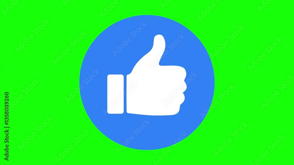 thumbs up icon on the green screen background 4K stock video thumbs up icon on the green screen background 4K stock video