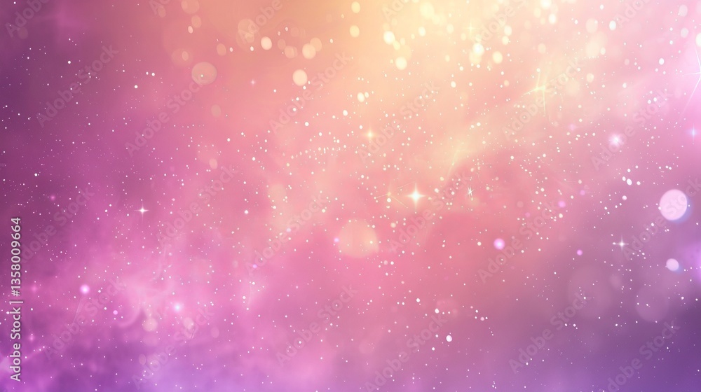 Fantasy Galaxy Background With Stars, Pink And Gold Nebula. Cosmic Space Wallpaper, Magic Night Sky Fantasy Galaxy Background With Stars, Pink And Gold Nebula. Cosmic Space Wallpaper, Magic Night Sky