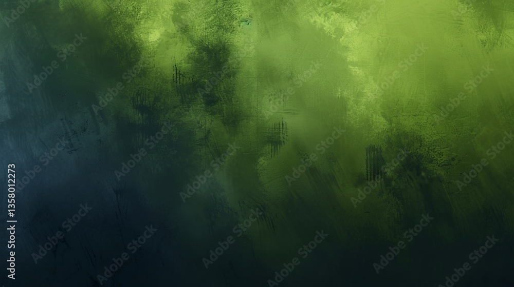 Obraz premium Green Abstract Background Texture, Dark Gradient Wall Backdrop
