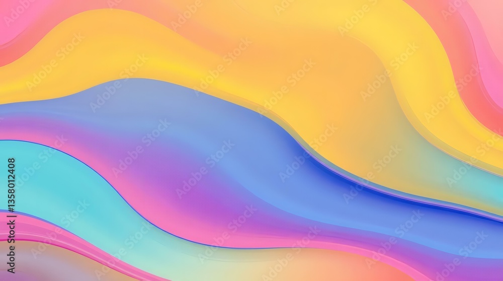 Abstract Colorful Waves: A Vibrant Pastel Dream Abstract Colorful Waves: A Vibrant Pastel Dream