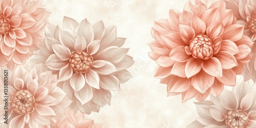 Dahlia Blooms in Pastel Hues: Delicate dahlias in soft, inviting pastel colors, their intricate petals showcasing the beauty of nature in a gentle and artistic way.