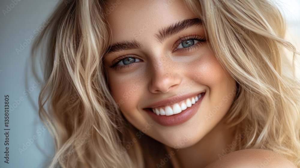 Fototapeta premium Beautiful Blonde Woman Smiling