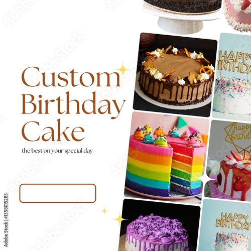 birthday card with cupcakes
