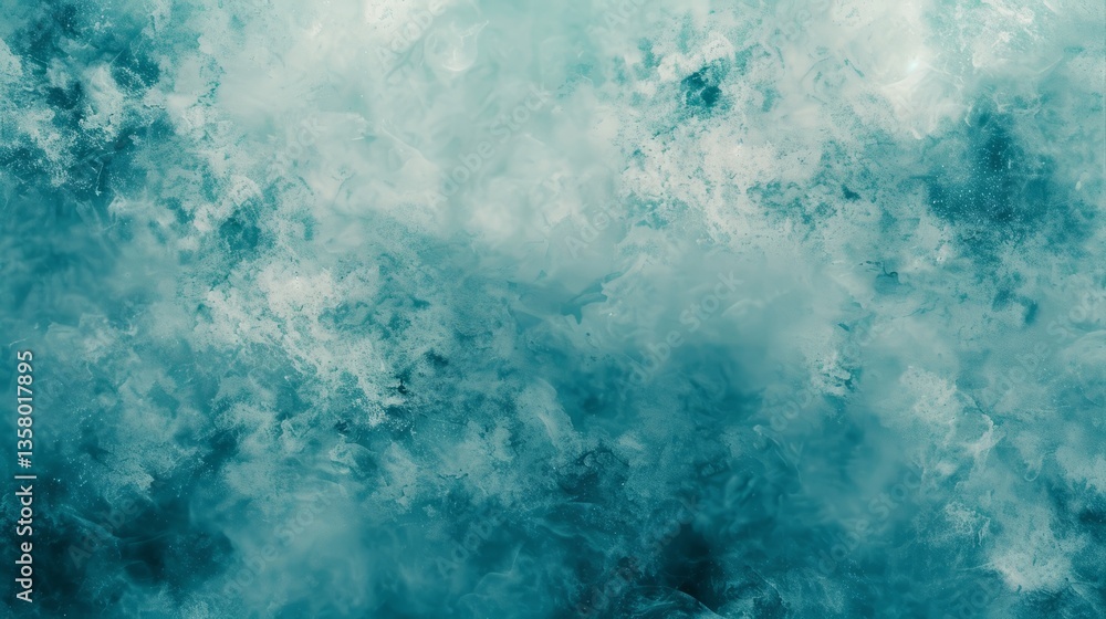 Obraz premium Abstract Turquoise Wash Background. Teal Ocean Marble Texture Design. Modern Art