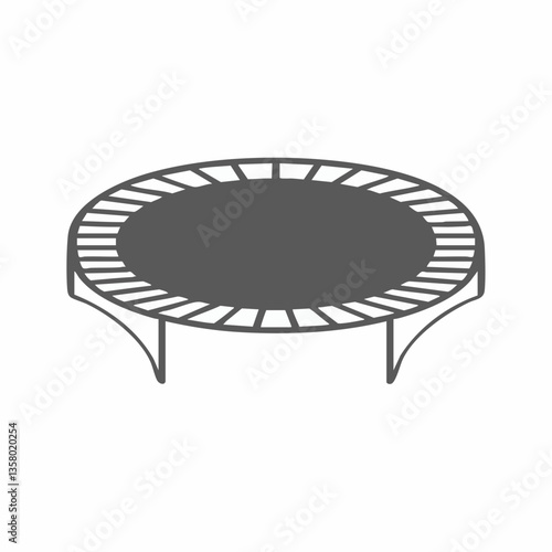 Round Trampoline Icon Illustration Graphic Design, Vector Image