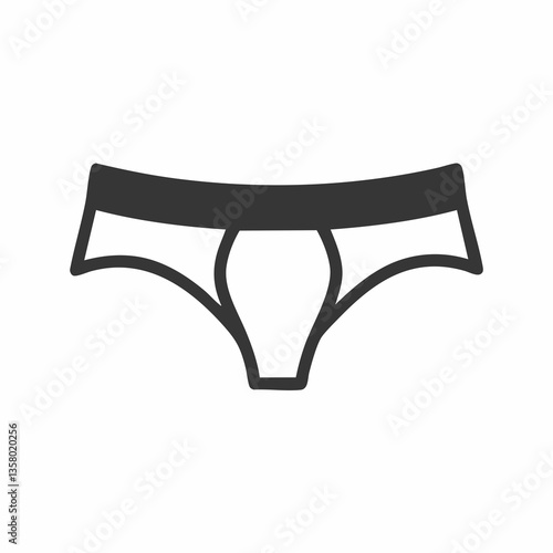 Mens Underwear Icon Graphic Design Illustration, Vector Image
