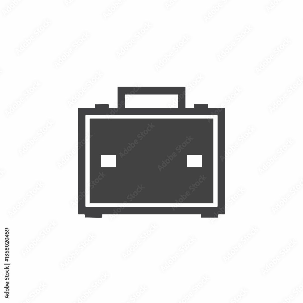 Simple Briefcase Icon Illustration, Vector Image Simple Briefcase Icon Illustration, Vector Image