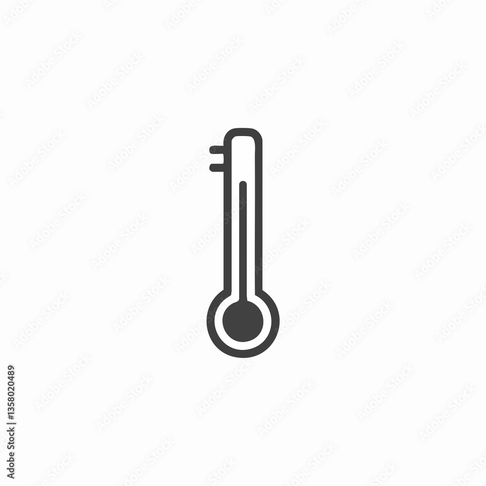 Simple Thermometer Icon Vector Illustration, Vector Image Simple Thermometer Icon Vector Illustration, Vector Image