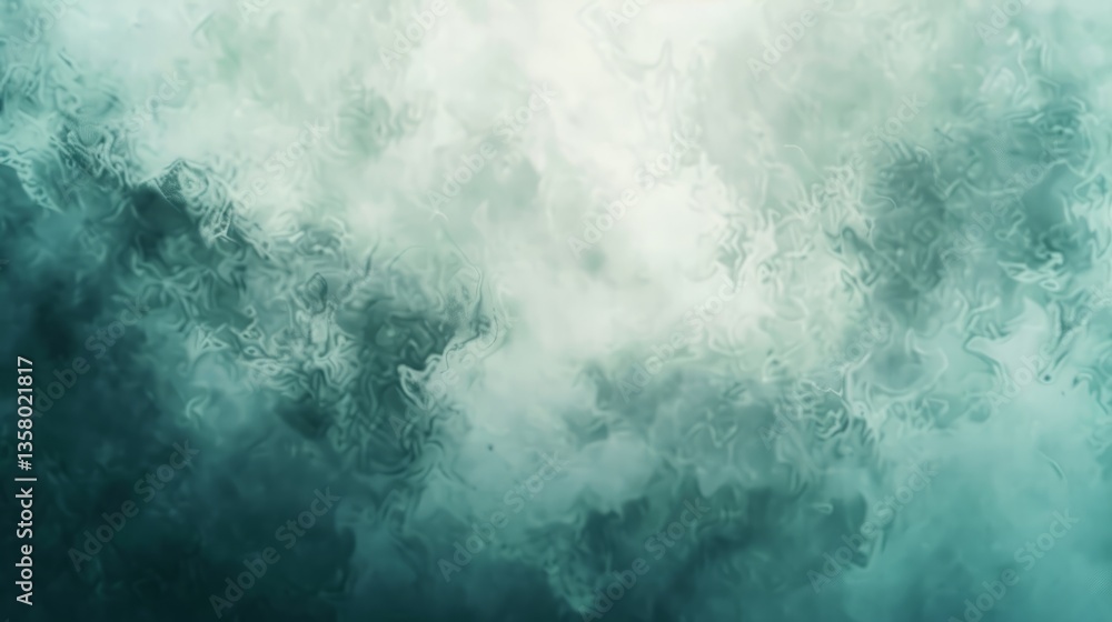 Obraz premium Serene Teal Watercolor Wash: Abstract Background Texture