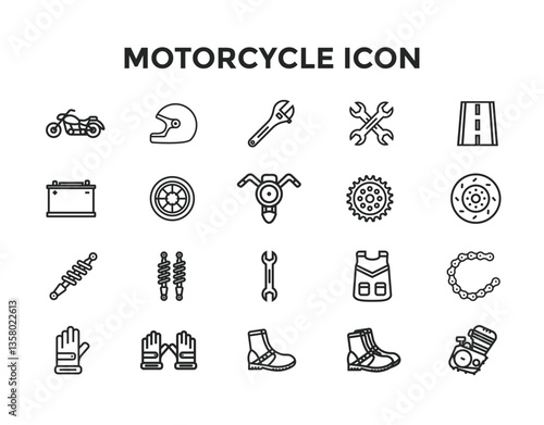 There are several motorcycle icon set