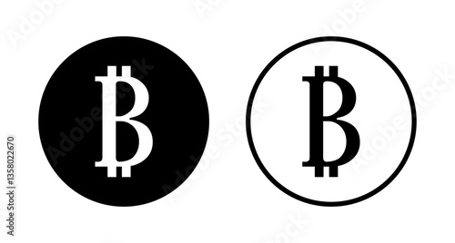 Bitcoin icon logo design. bitcoin sign and symbol. payment symbol. cryptocurrency logo