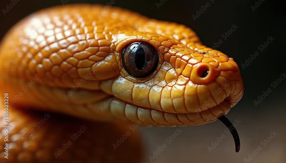 Fototapeta premium Close-up of an Orange Snake Head