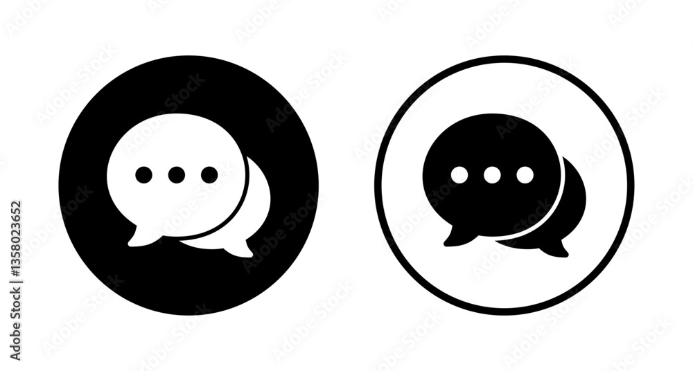 Fototapeta premium Chat icon logo design. speech bubble sign and symbol. comment icon. message