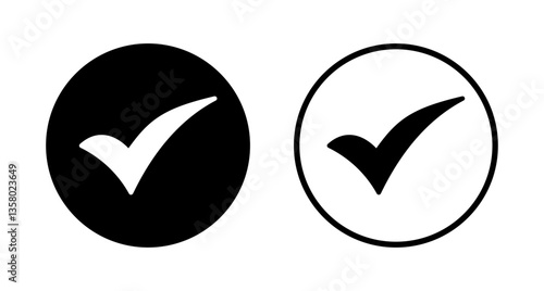 Check mark icon logo design. Tick mark sign and symbol