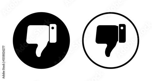 Dislike icon logo design. dislike sign and symbol. Hand with thumb down