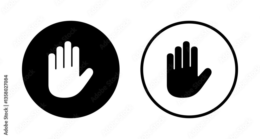 Hand icon logo design. hand sign and symbol. palm Hand icon logo design. hand sign and symbol. palm