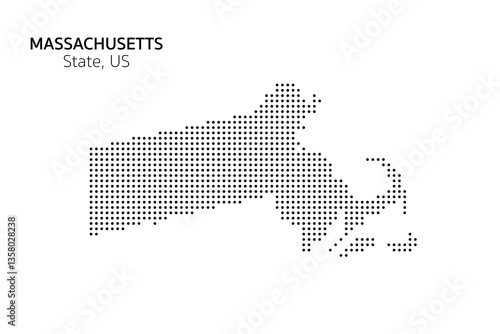 Map of Massachusetts state, US
