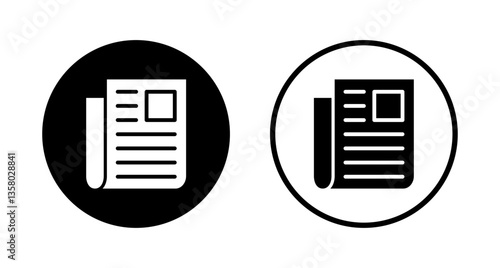 Newspaper icon logo design. news paper sign and symbolign