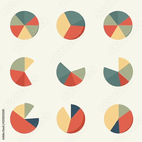 Kreisdiagramme, Datenvisualisierung, Geschäftsgrafik

