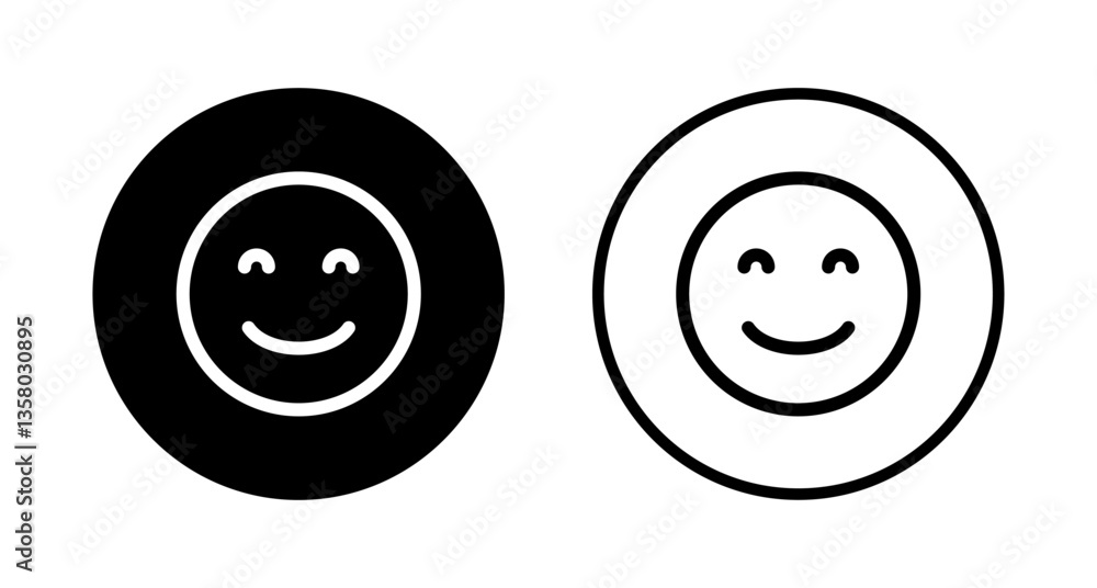 Fototapeta premium Smile icon logo design. smile emoticon icon. feedback sign and symbol