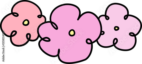 decorative flower doodle art, recolorable for coloring book