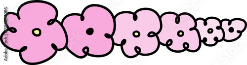 decorative flower doodle art, recolorable for coloring book