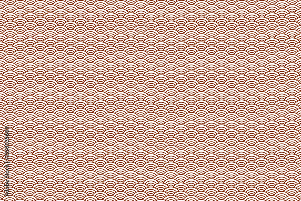 Fototapeta premium Abstract brown and white wave seamless pattern. Leather texture. Vintage Asian ocean water background on transparent background. Japanese Chinese ornament oriental pattern wallpaper.