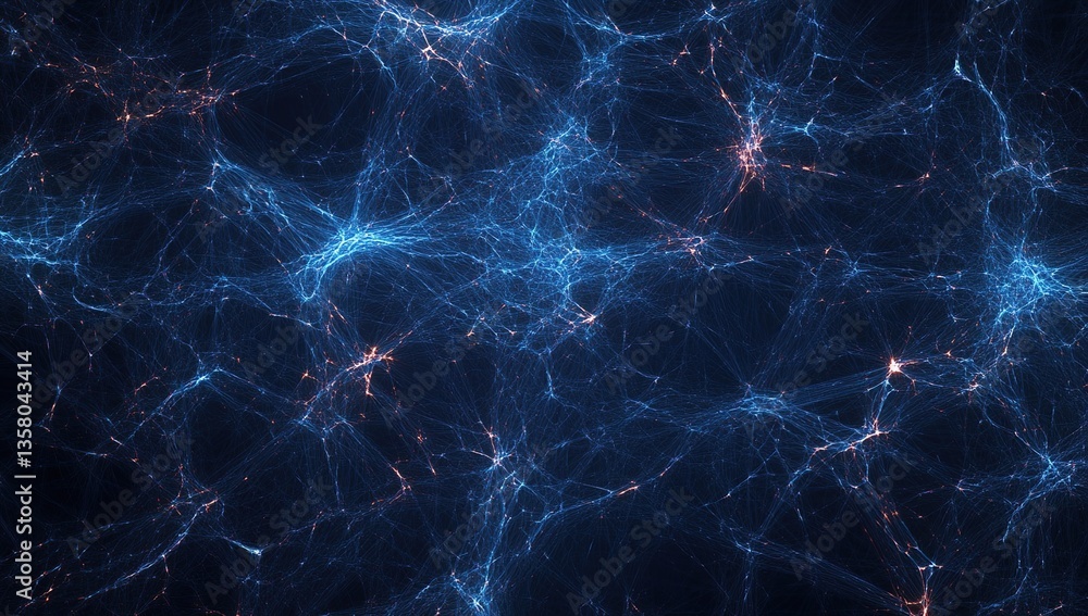 Abstract Cosmic Background with Blue Glowing Stars and Lines Abstract Cosmic Background with Blue Glowing Stars and Lines