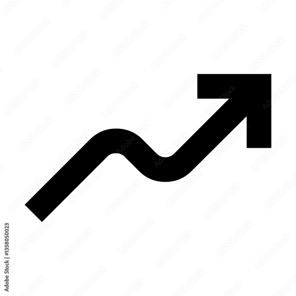 Wavy Upward Trend Arrow Wavy Upward Trend Arrow