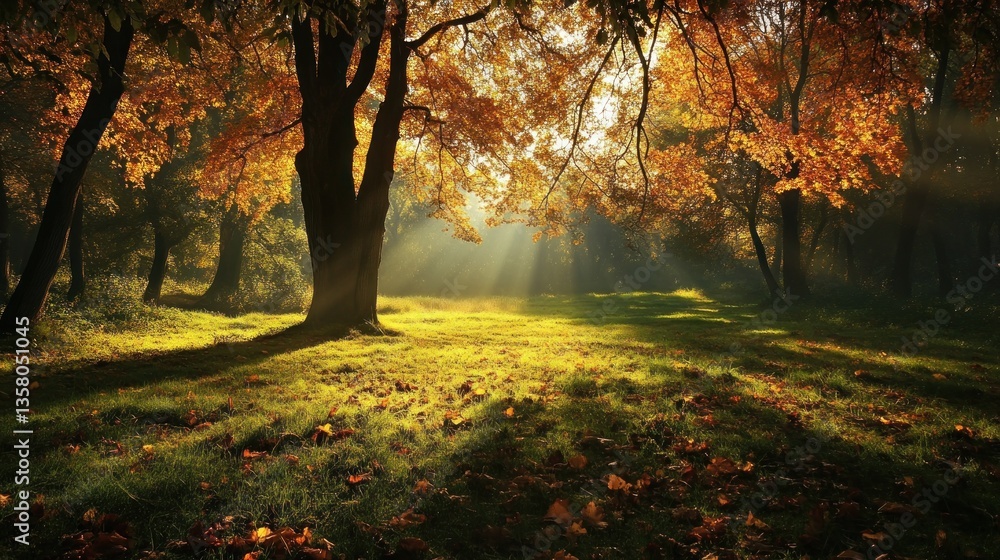 Obraz premium Golden Autumn Forest