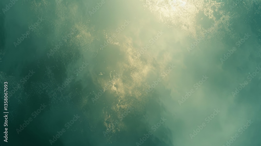 Obraz premium Abstract Vintage Texture: Grunge Teal And Gold Background Design
