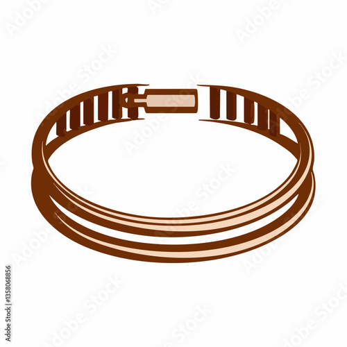 Double-layered adjustable clamp illustration, Vector Image